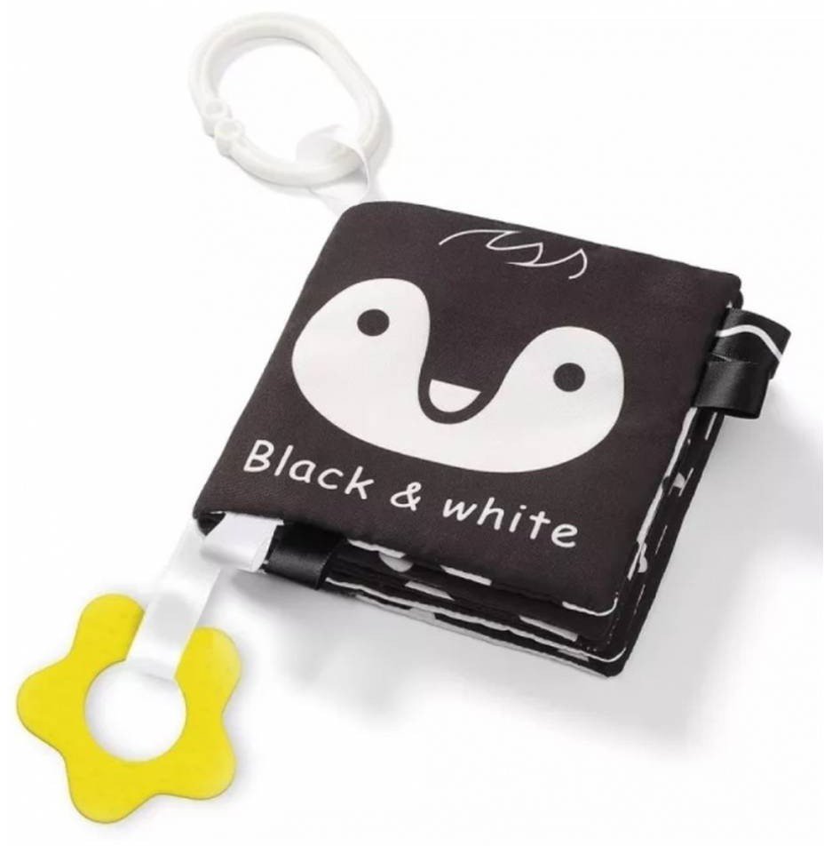BABYONO knižka na hranie Black & White