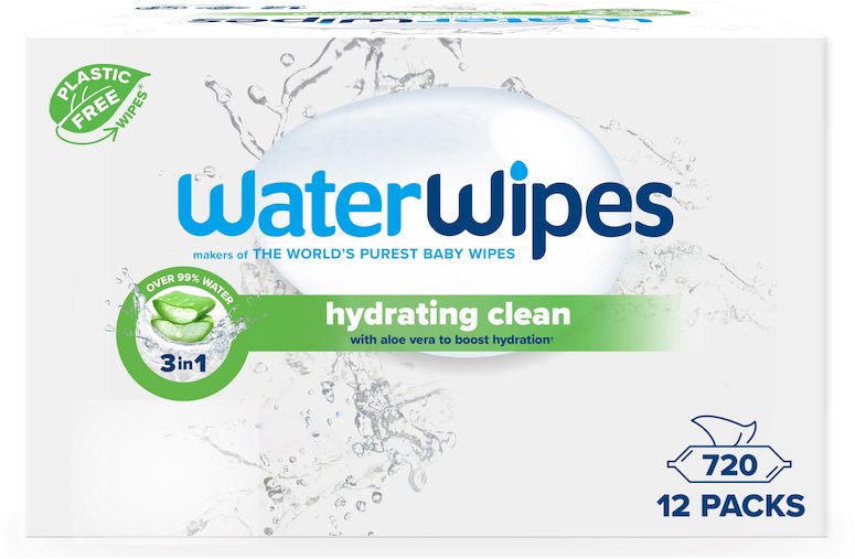 WATERWIPES Hydrating bez obsahu plastov 720 ks (12× 60 ks)