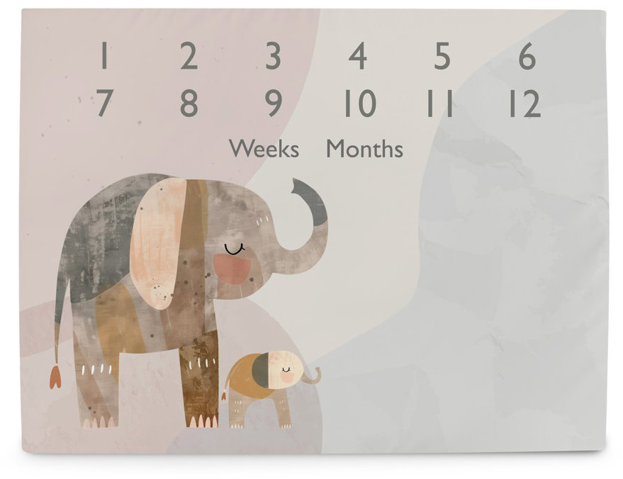 CEBA Podložka na fotenie Basic Elephant Family 92 × 72 cm