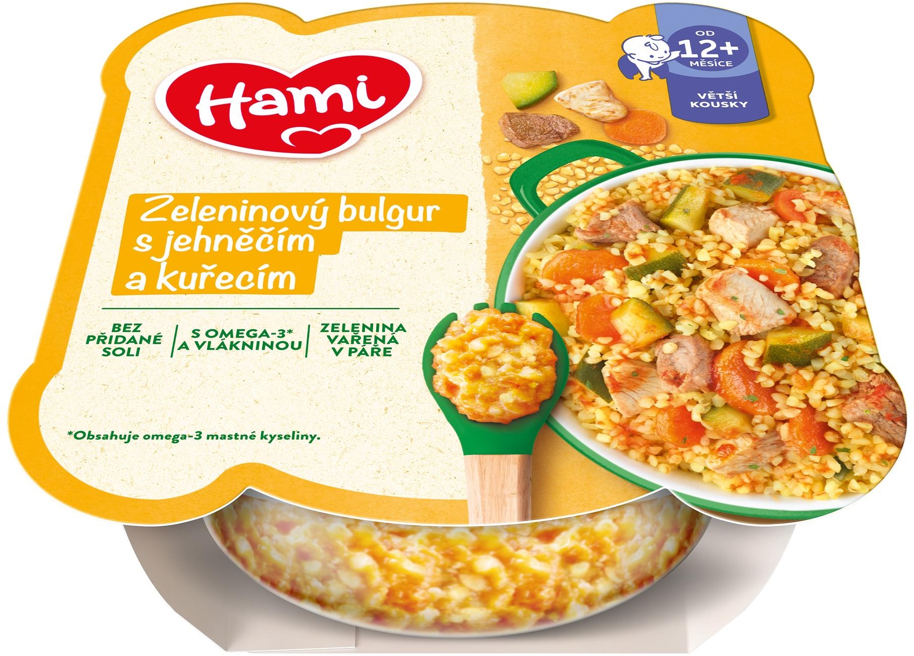 HAMI mäsovo-zeleninový tanierik Zeleninový bulgur s jahňacím a kuracím 230 g