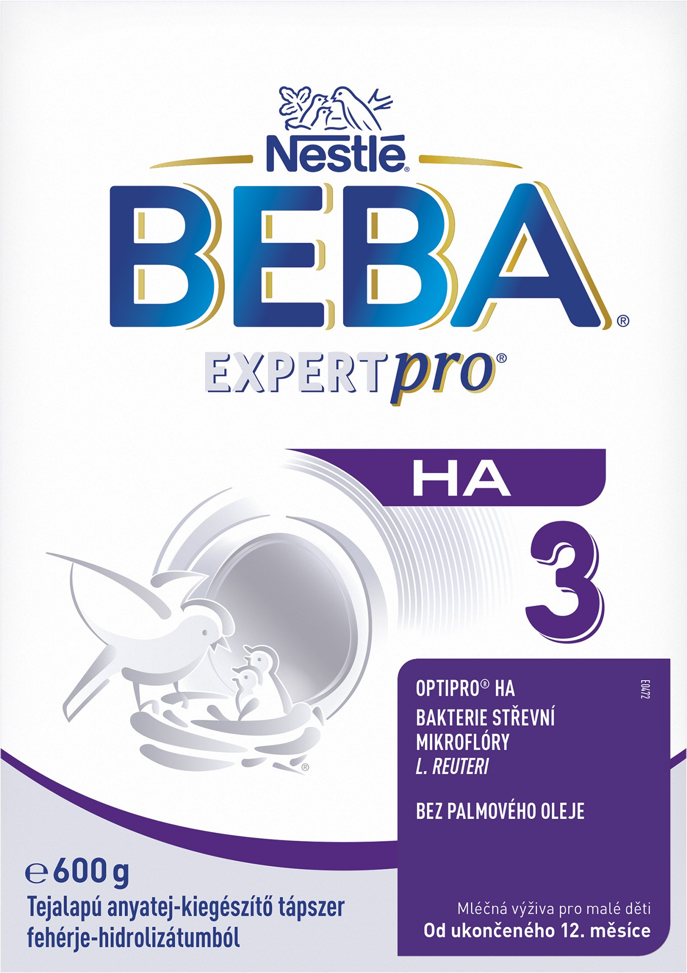 BEBA EXPERTpro HA 3, s baktériami mliečneho kvasenia L. reuteri a upravenou bielkovinou, 600 g