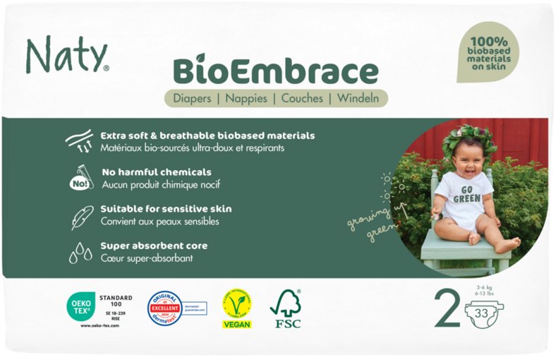 NATY Bioembrace Mini veľ. 2 (33 ks)
