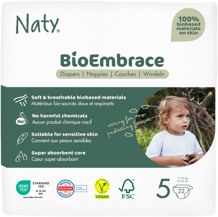 NATY Bioembrace Junior veľ. 5 (22 ks)
