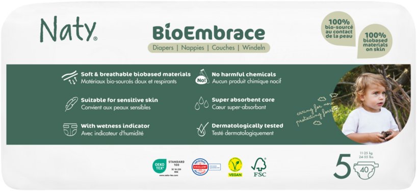 NATY Bioembrace Junior veľ. 5 (40 ks)
