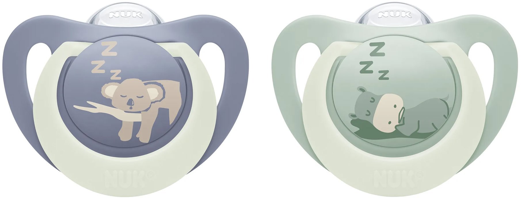 NUK First Choice Night Hippo/Koala 0 – 6 m, 2 ks