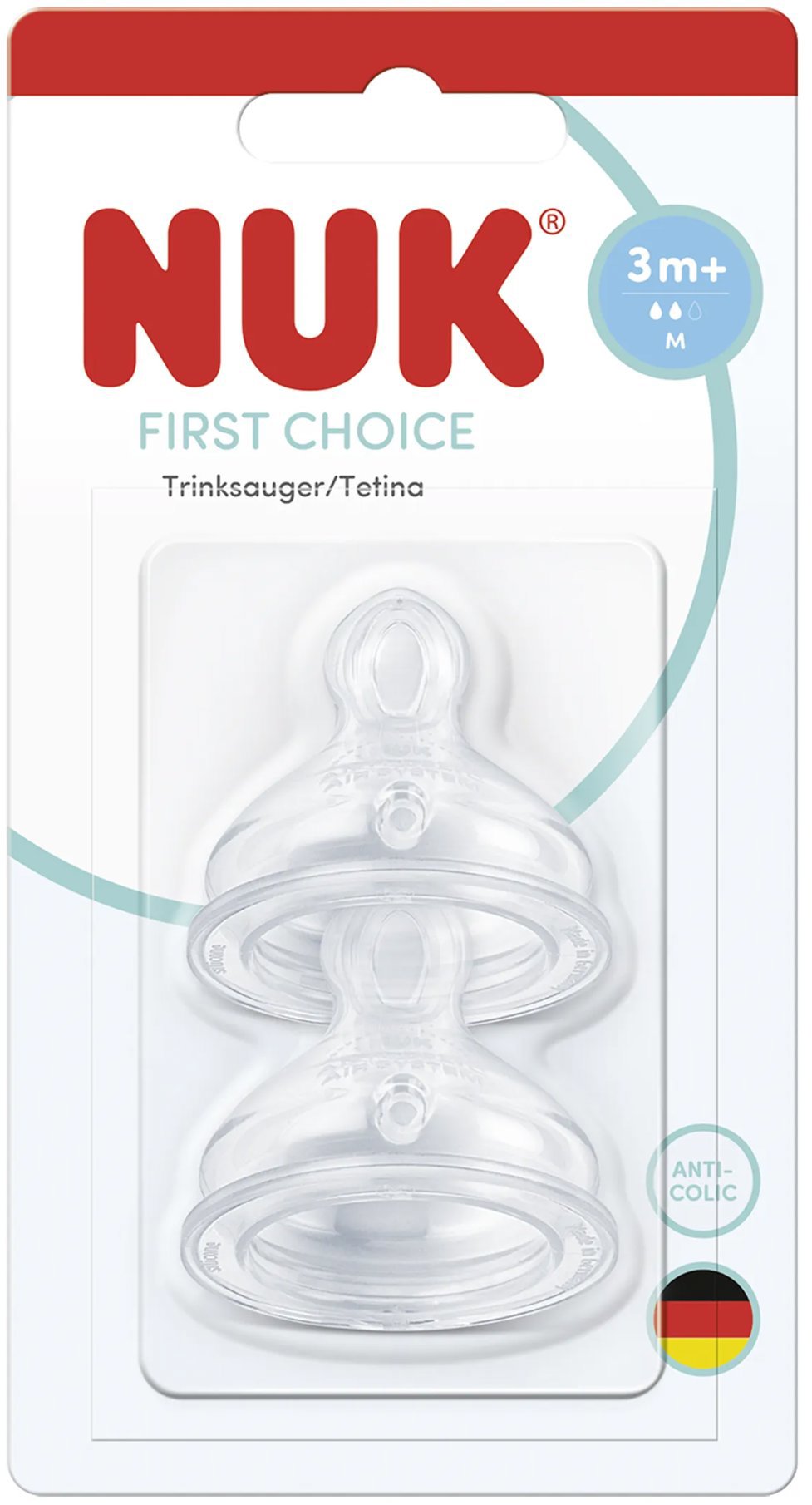 NUK First Choice 3 m+, 2 ks