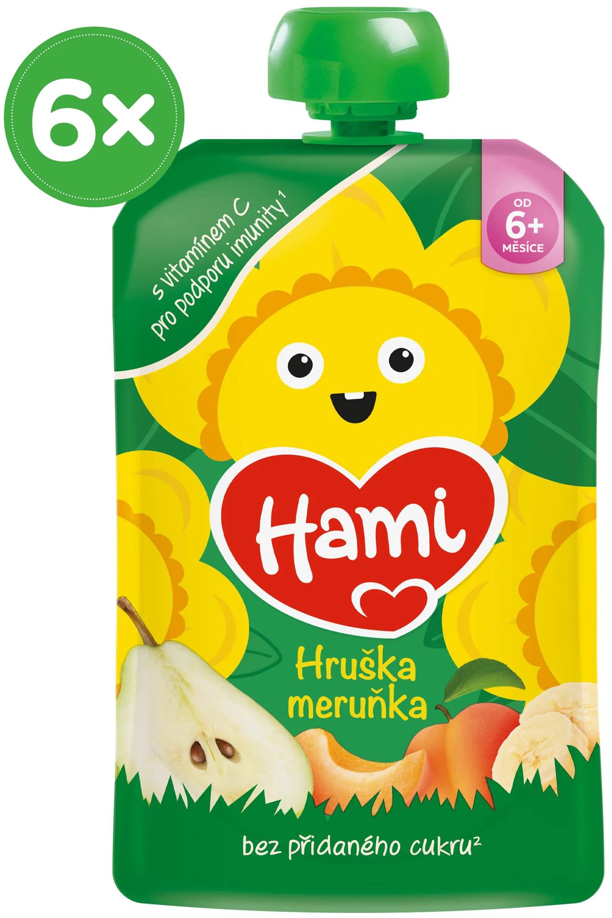 Hami Jablko hruška banán marhuľa 6× 100 g