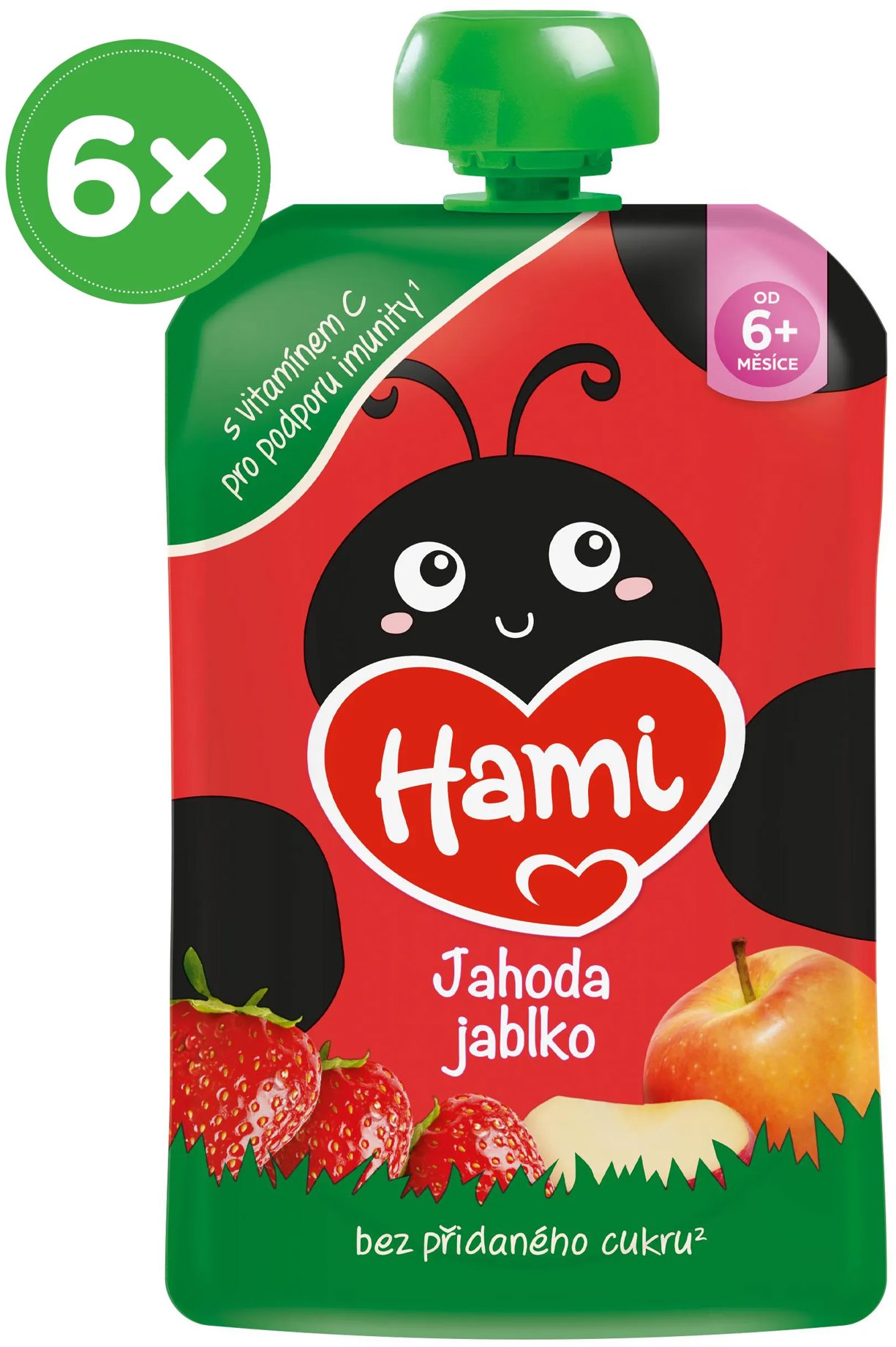 Hami Jablko banán jahoda 6× 100 g