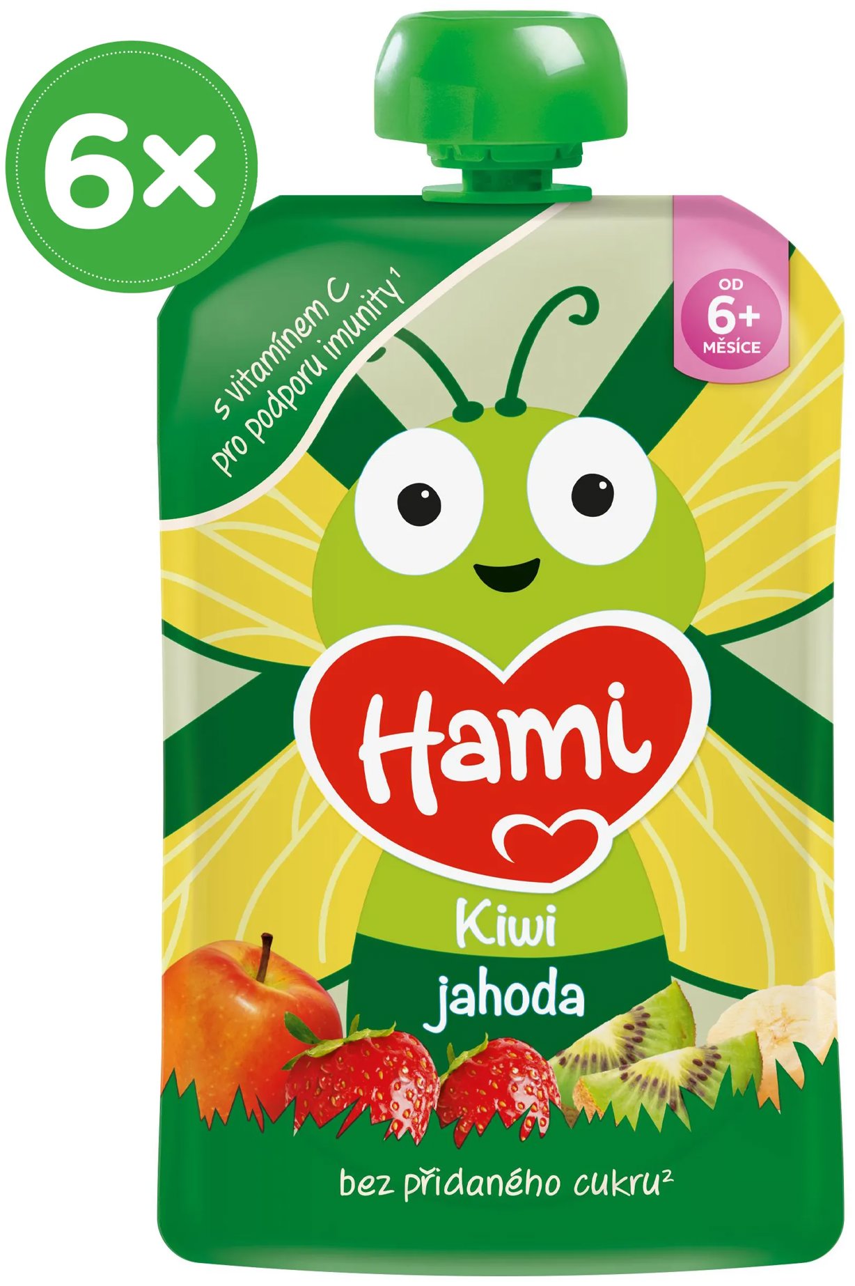 Hami Kiwi jahoda 6× 100 g