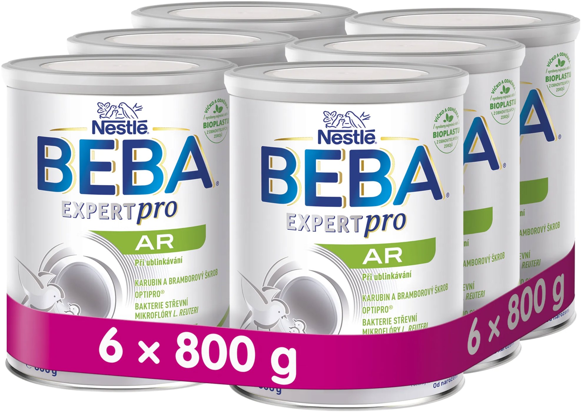 BEBA EXPERTpro AR pri grckaní, mliečna dojčenská výživa, 6× 800 g