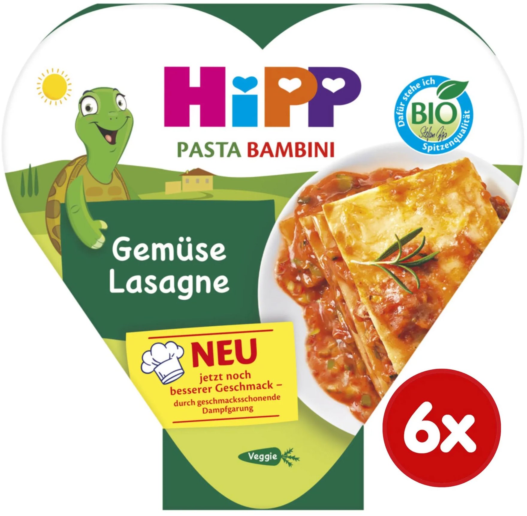 HiPP BIO Lasagne so zeleninou od 1 roku, 6× 250 g