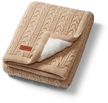 BabyOno bavlnená s fleecovou podšívkou, béžová