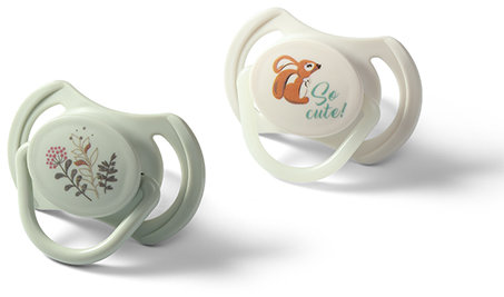 BabyOno symetrický silikónový 6-18 m, 2 ks