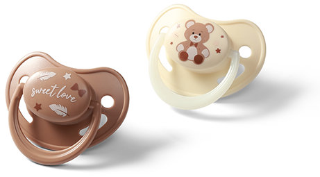 BabyOno anatomický silikónový 0 – 6 m, 2 ks