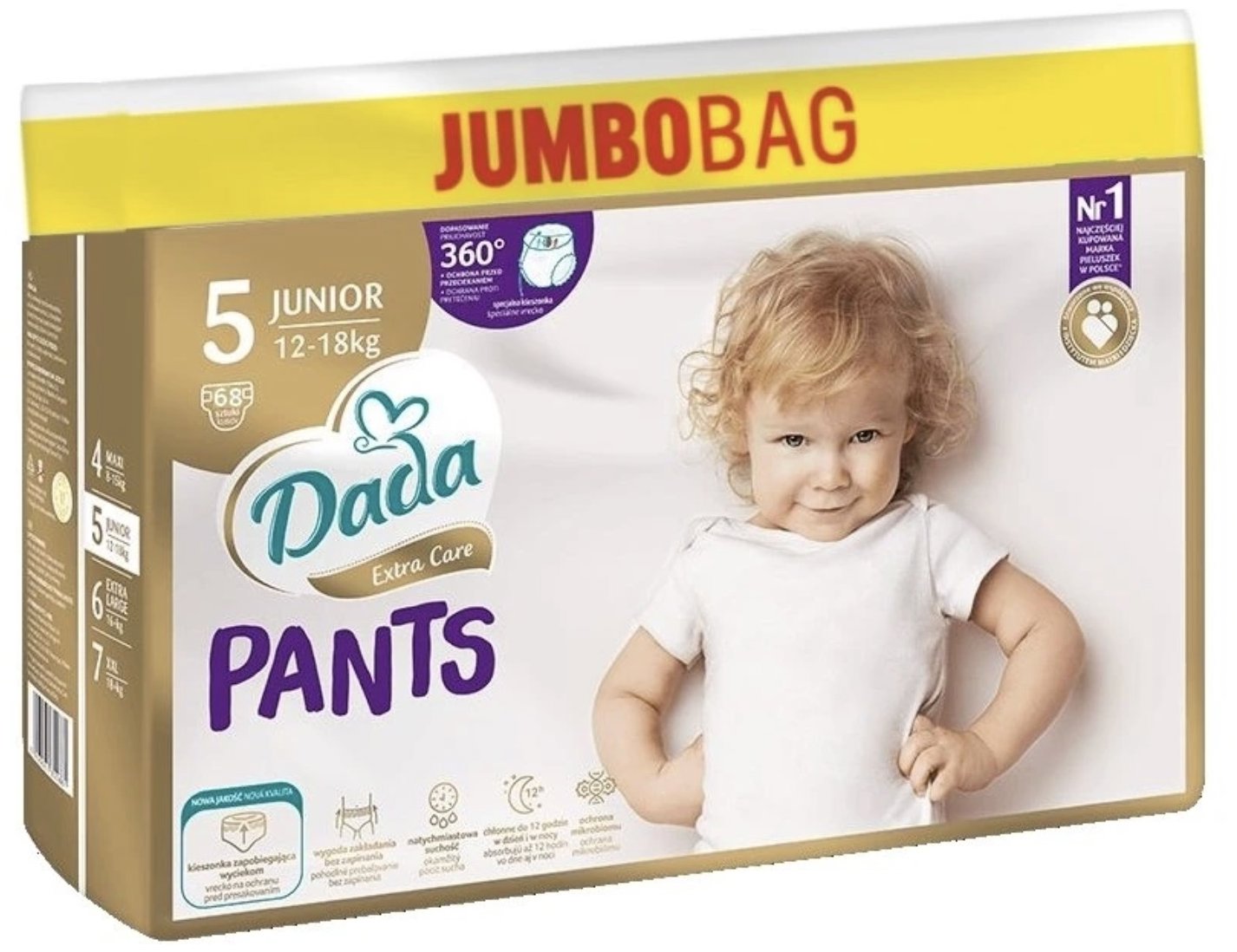 DADA Extra Care Jumbo Bag veľ. 5 (68 ks)