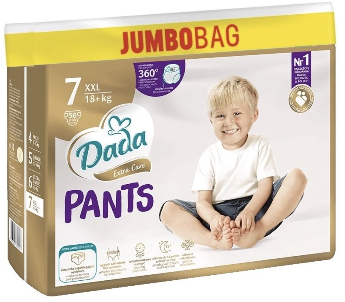 DADA Extra Care Jumbo Bag veľ. 7 (56 ks)