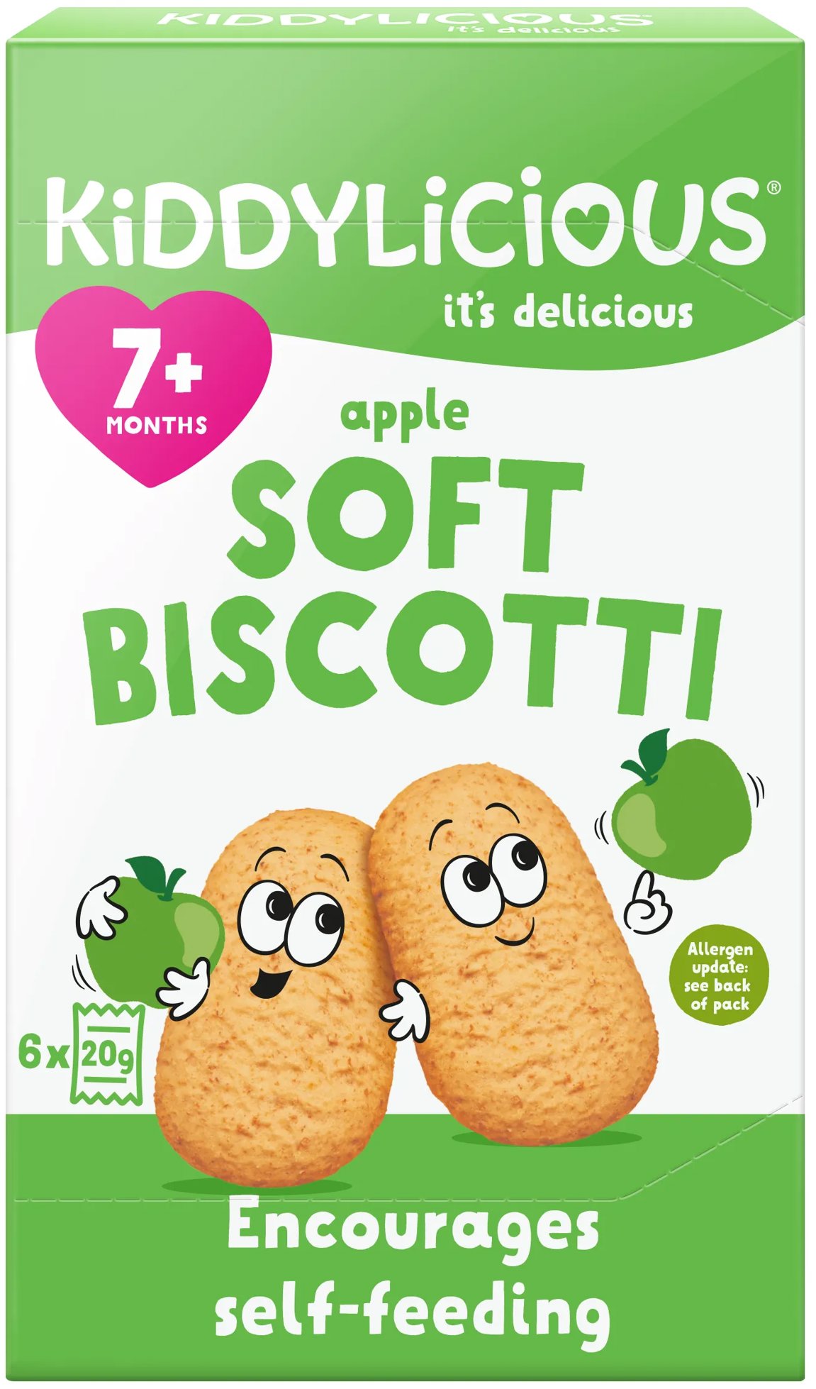 Kiddylicious Sušienky mäkké jablčné 6 ks