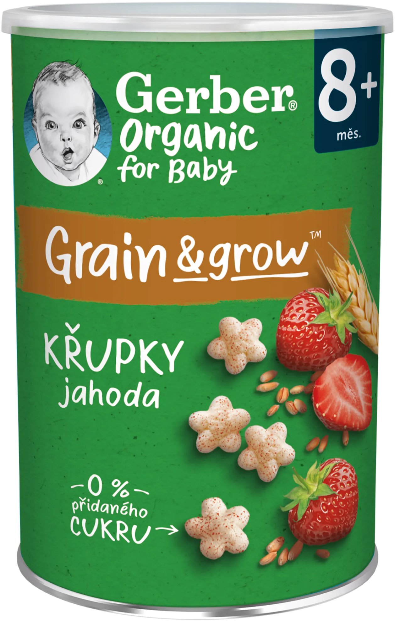 GERBER Organic chrumky jahodové 35 g