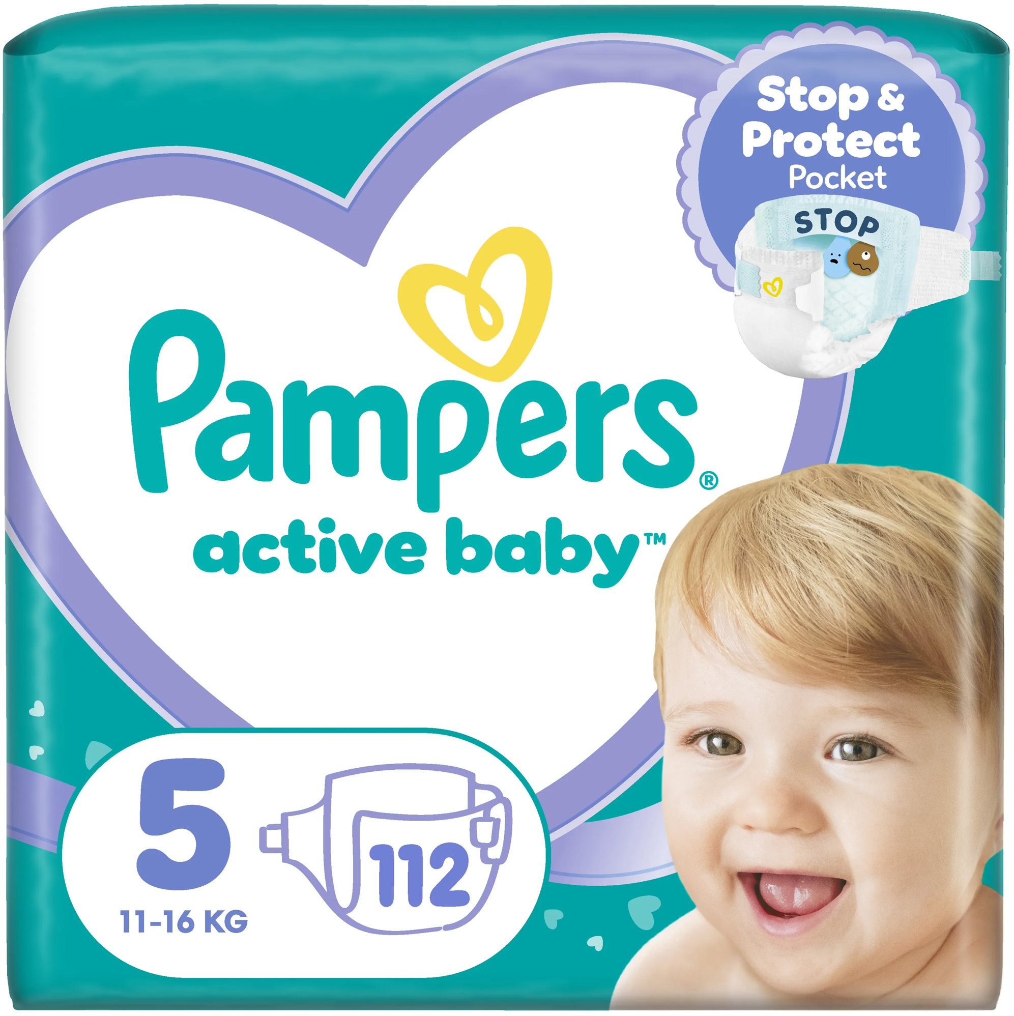 PAMPERS Active Baby veľ. 5 (112 ks)