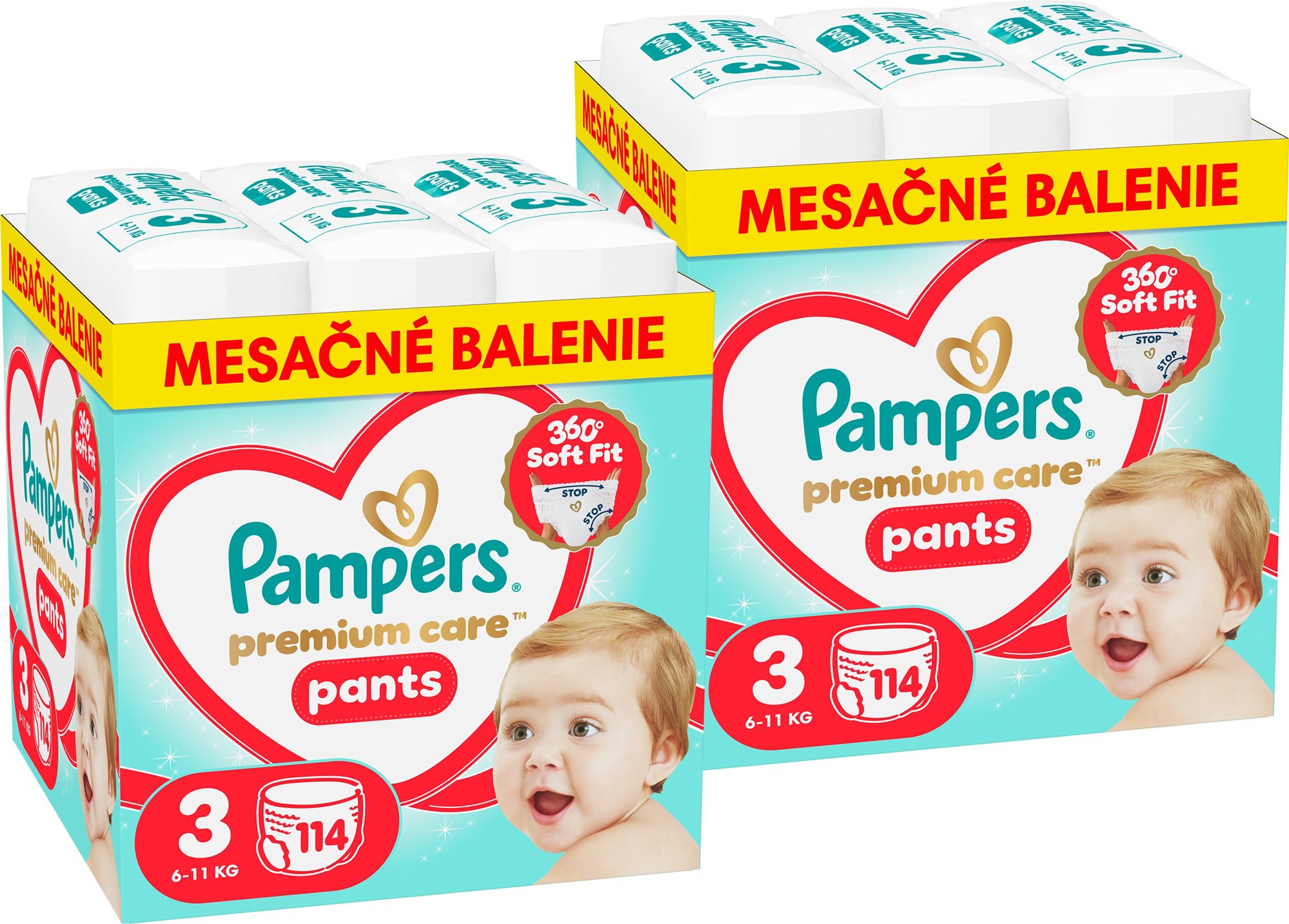 PAMPERS Premium Care Pants veľ. 3 (228 ks)