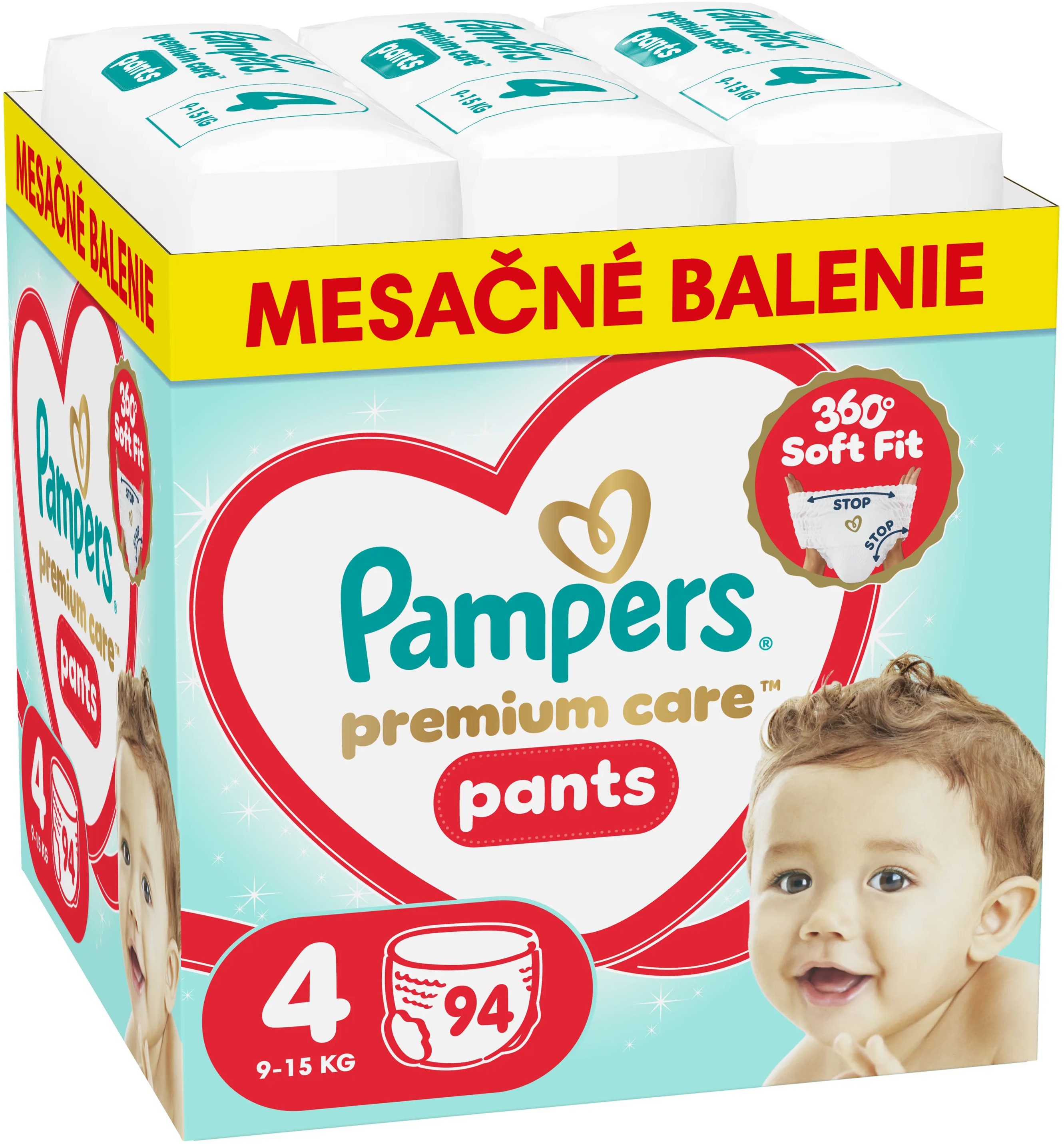 PAMPERS Premium Care Pants veľ. 4 (94 ks)