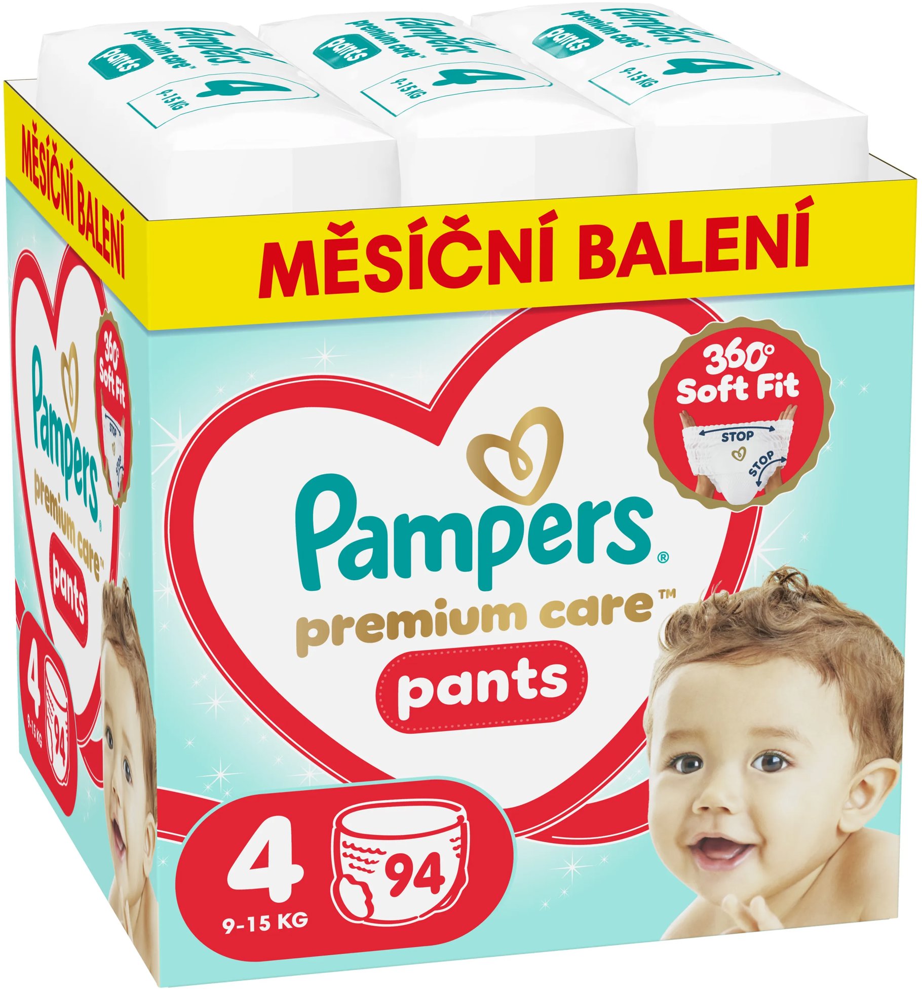 PAMPERS Premium Care Pants veľ. 4 (94 ks)