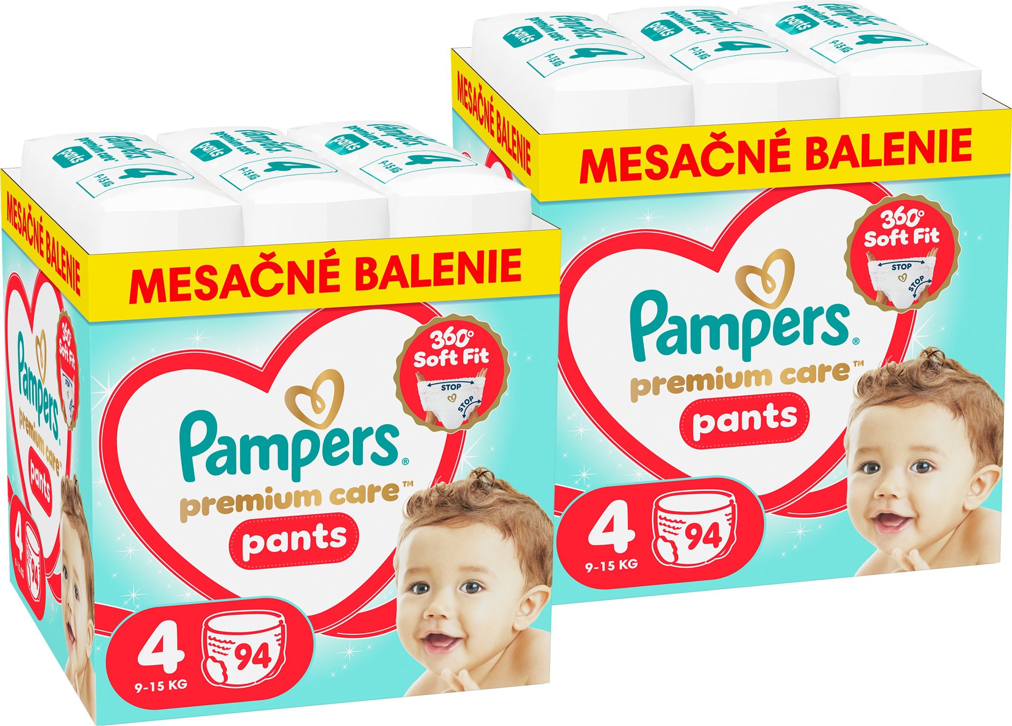 PAMPERS Premium Care Pants veľ. 4 (188 ks)