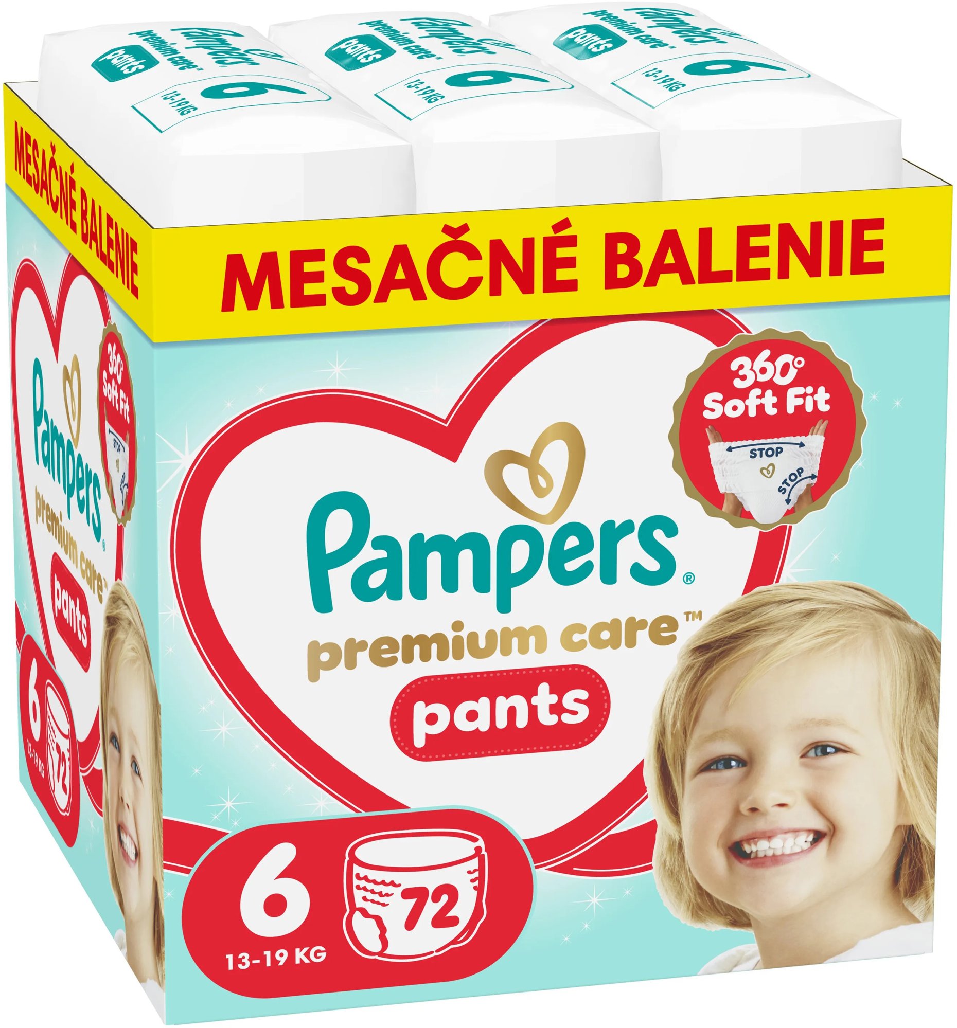 PAMPERS Premium Care Pants veľ. 6 (72 ks)