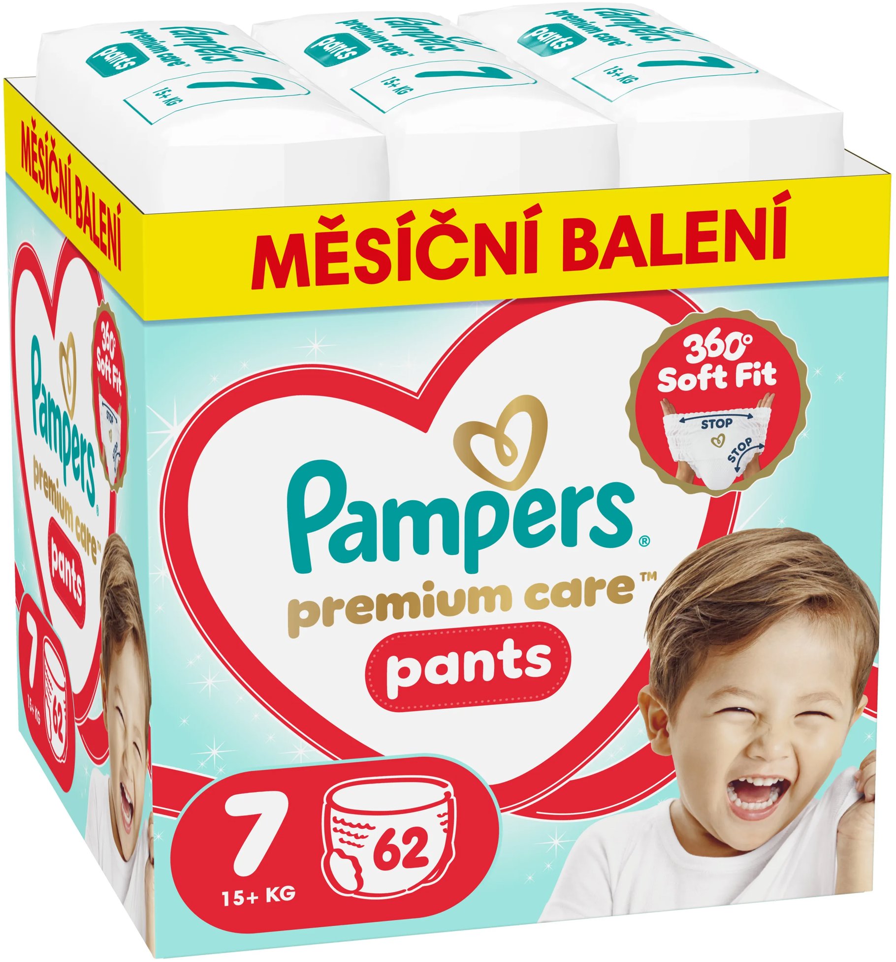 PAMPERS Premium Care Pants veľ. 7 (62 ks)