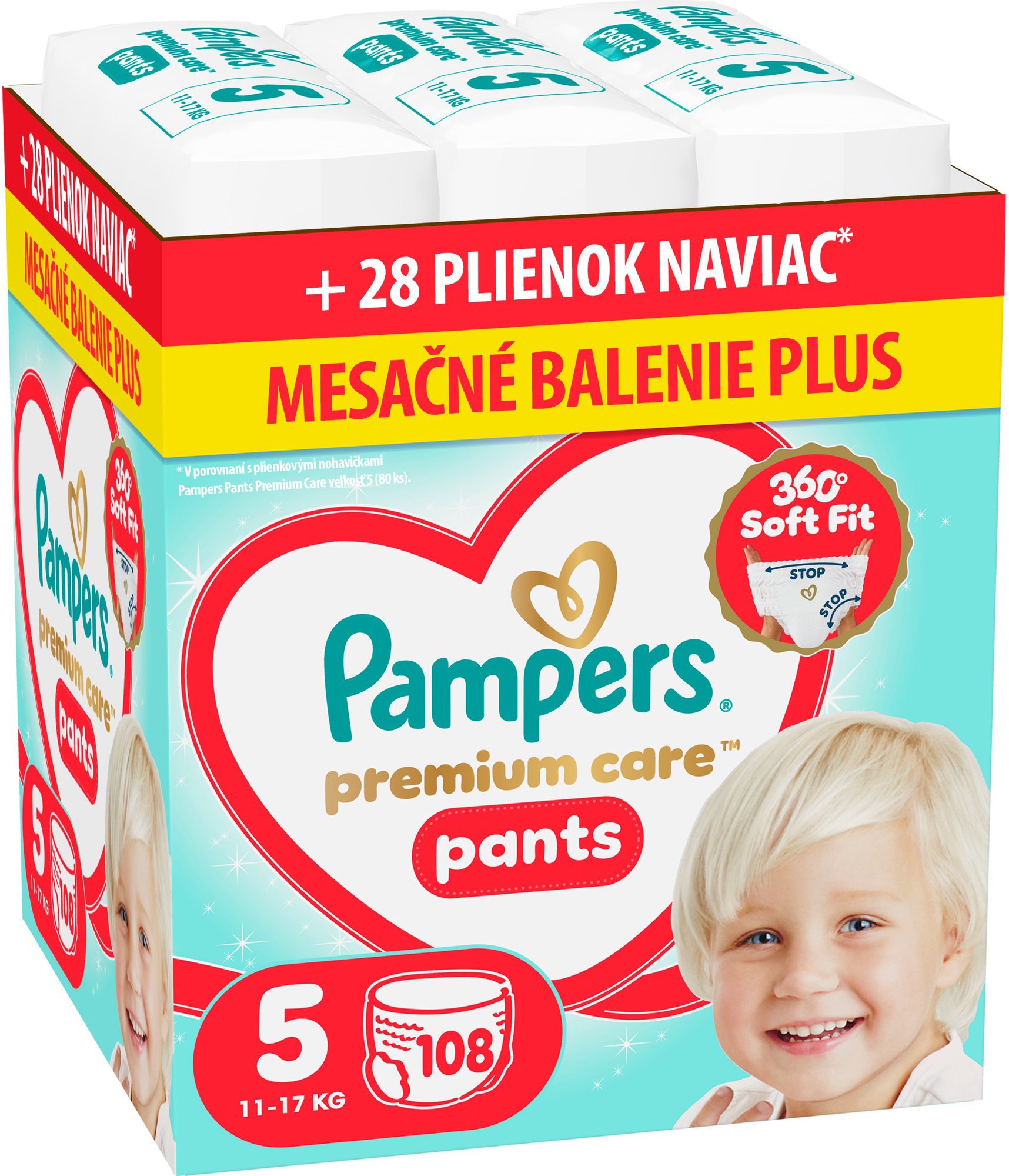 PAMPERS Premium Care Pants veľ. 5 (108 ks)
