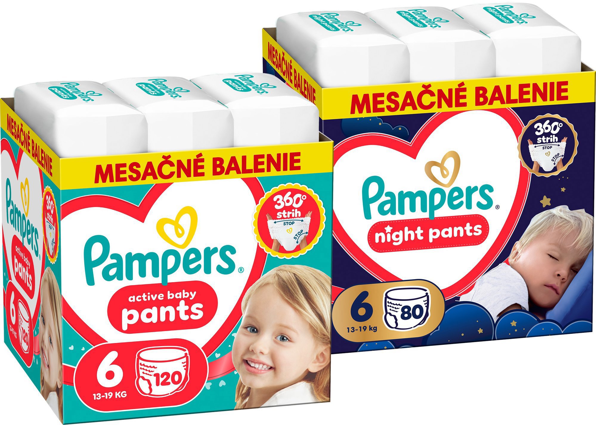PAMPERS Pants Night veľ. 6 (80 ks) + PAMPERS Pants veľ. 6 (120 ks)