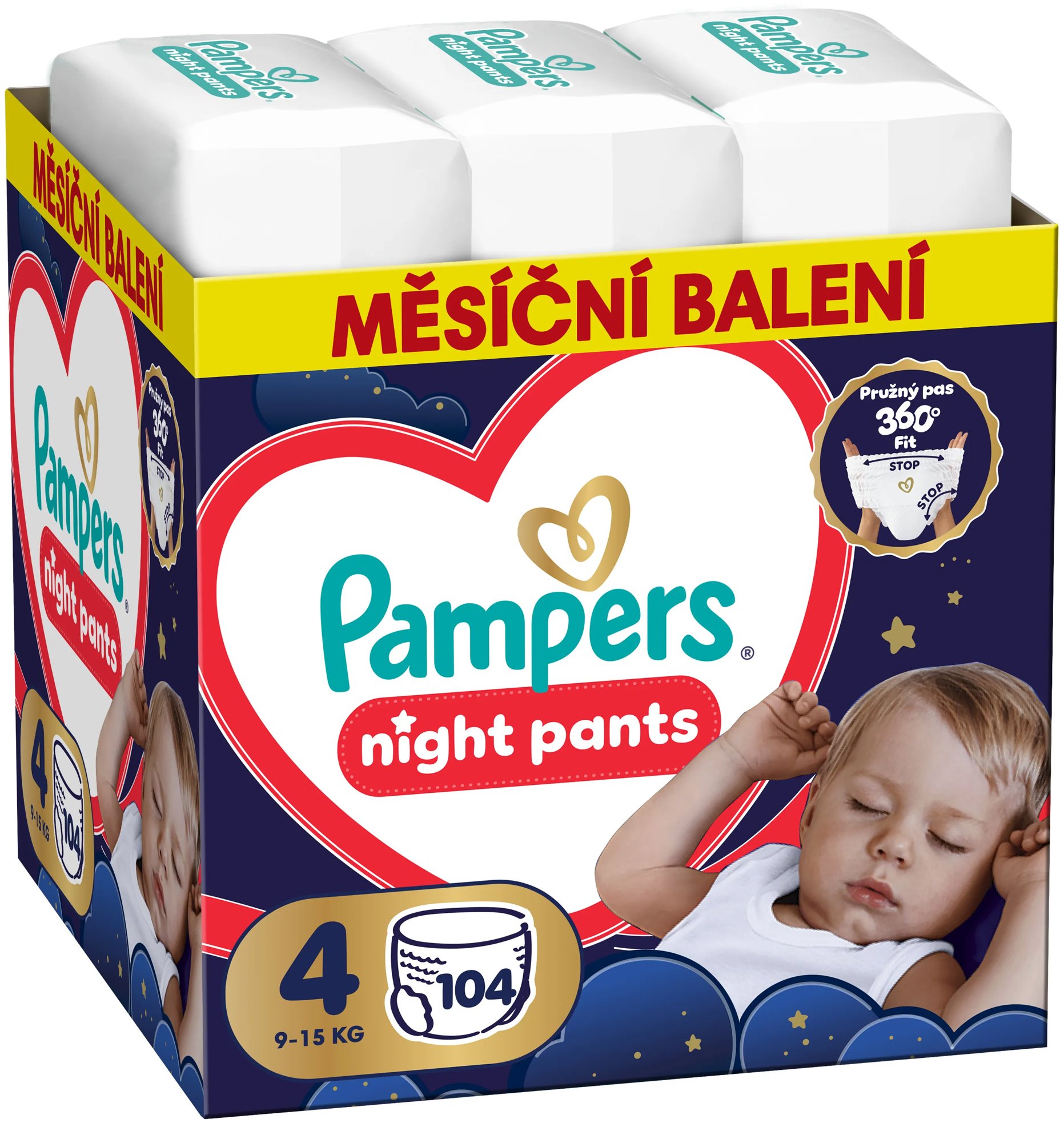 PAMPERS Pants Night veľ. 4 (104 ks)