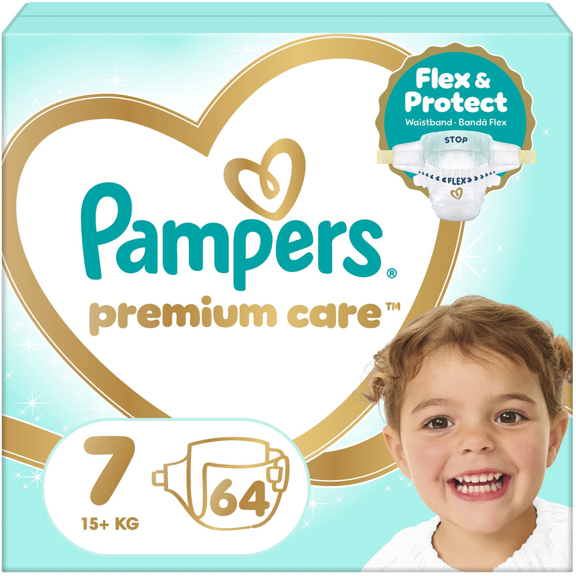 PAMPERS Premium Care veľ. 7 (64 ks)