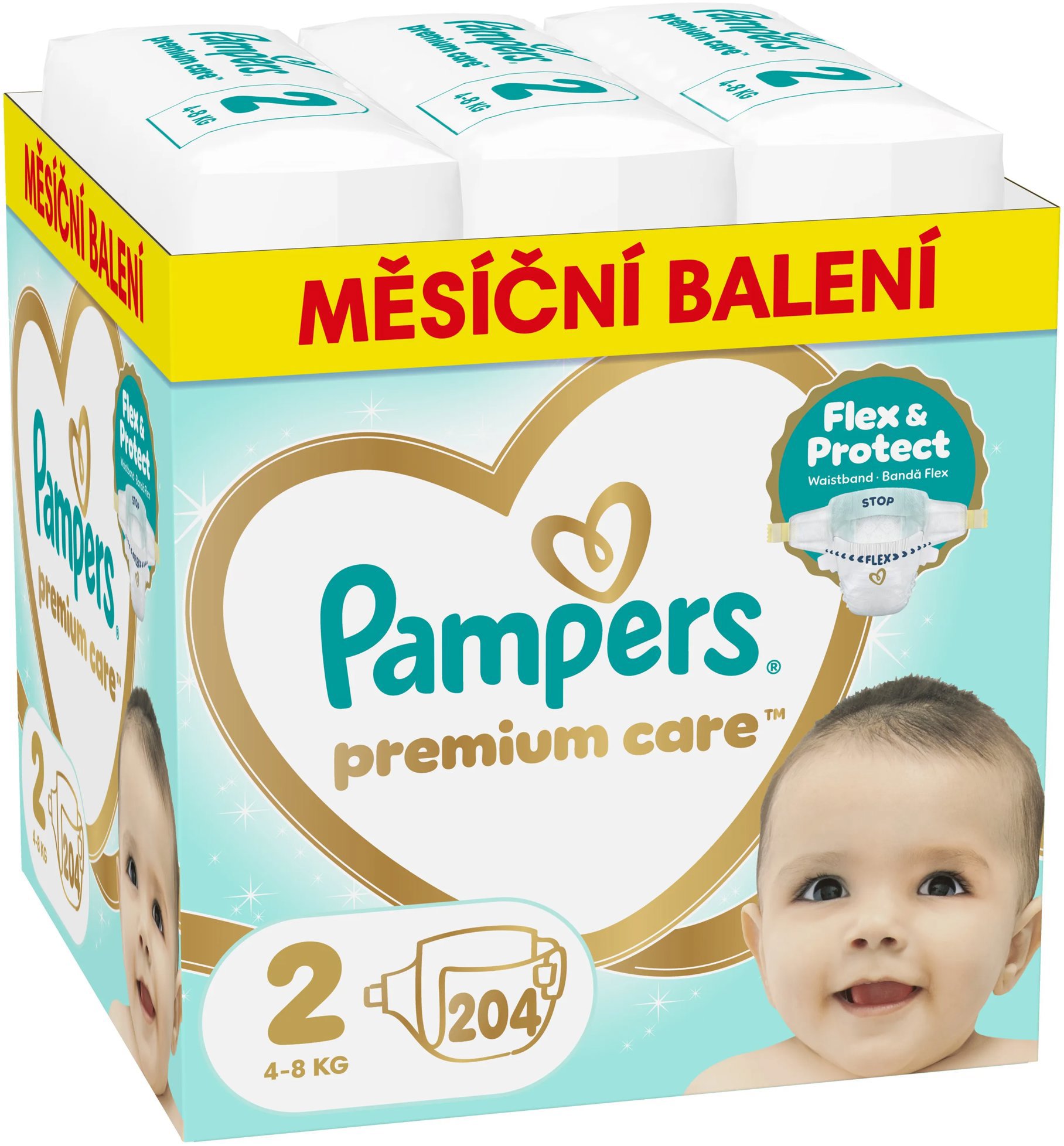 PAMPERS Premium Care veľ. 2 (204 ks)
