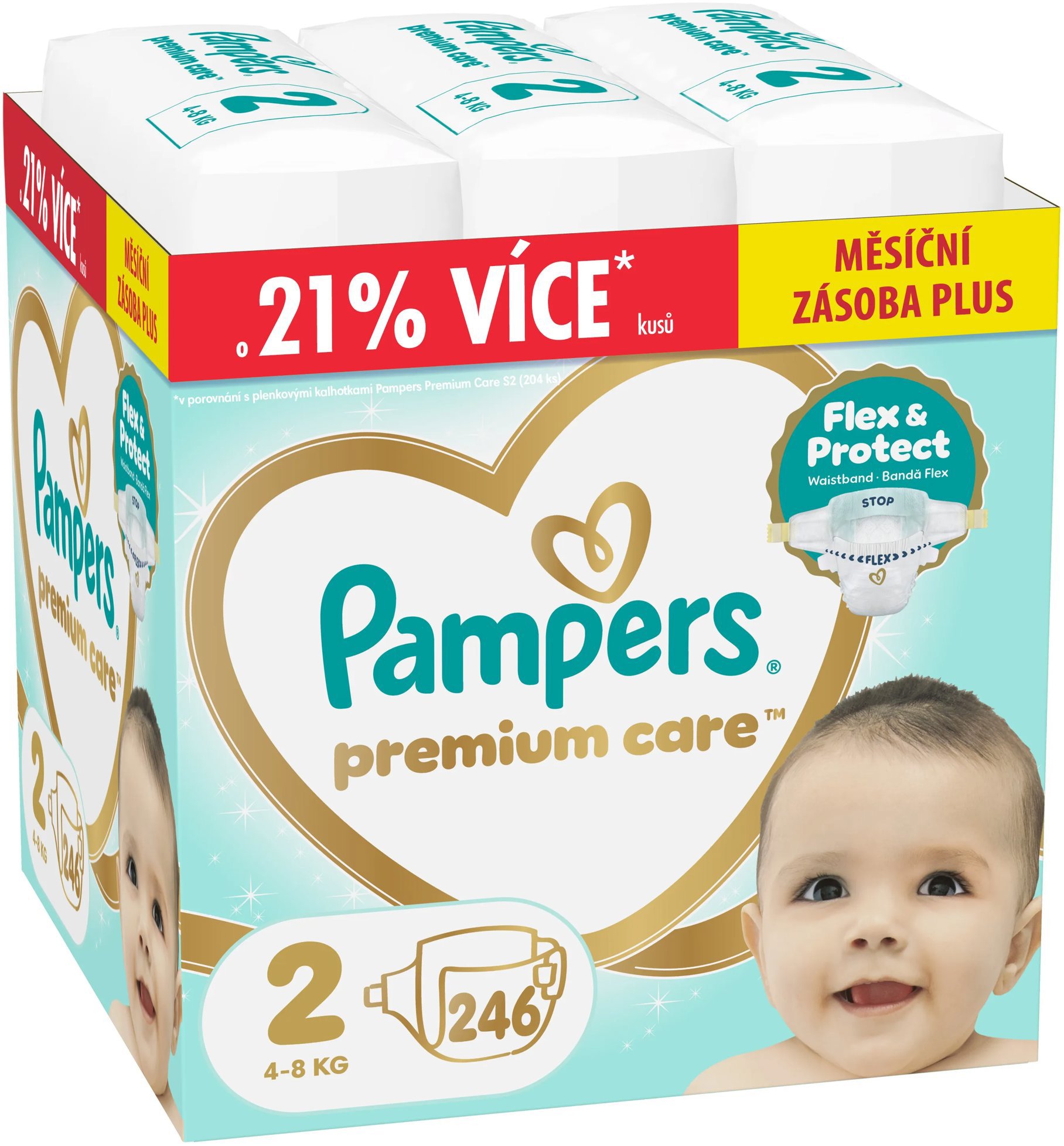 PAMPERS Premium Care veľ. 2 (246 ks)