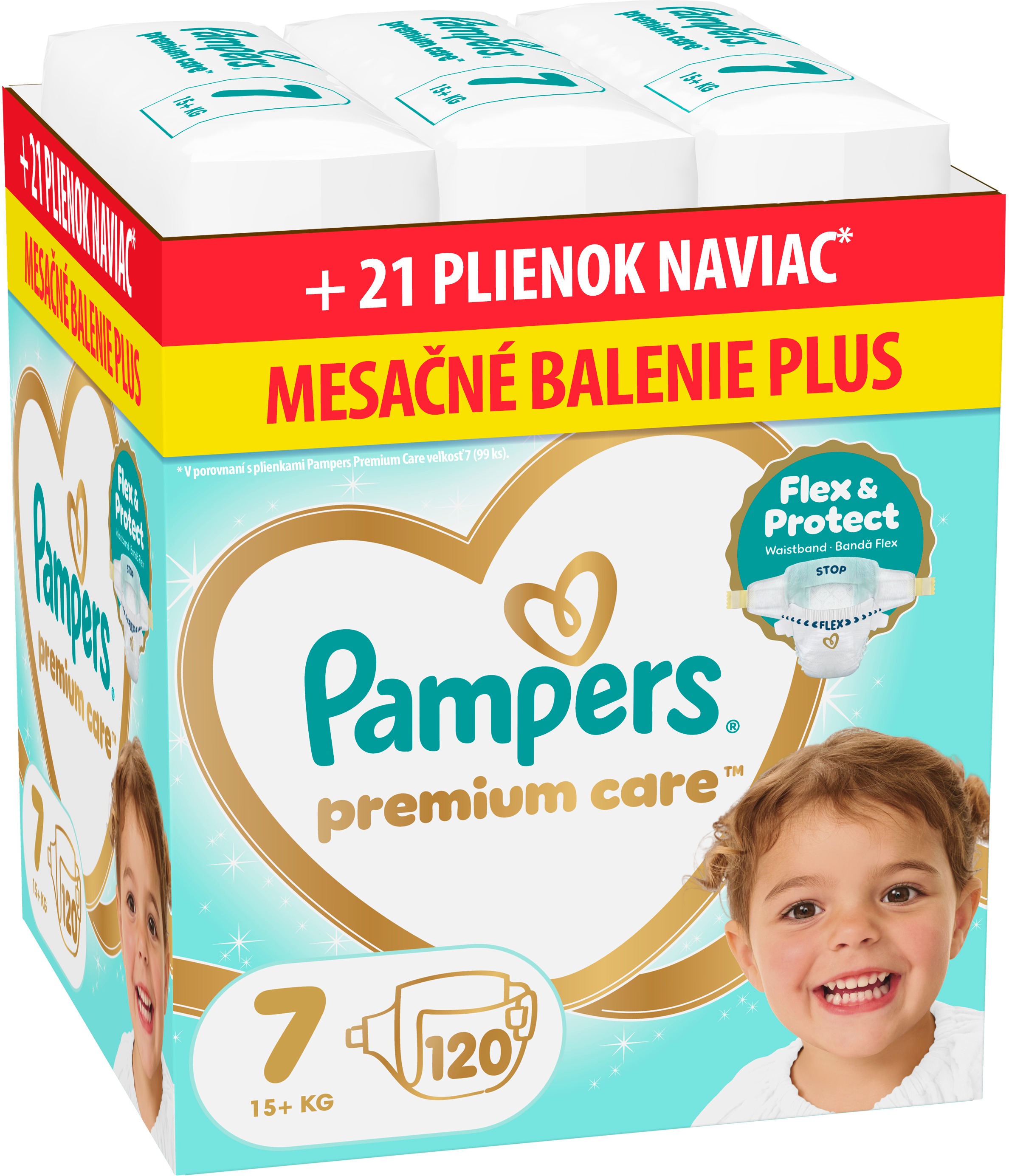 PAMPERS Premium Care veľ. 7 (120 ks)