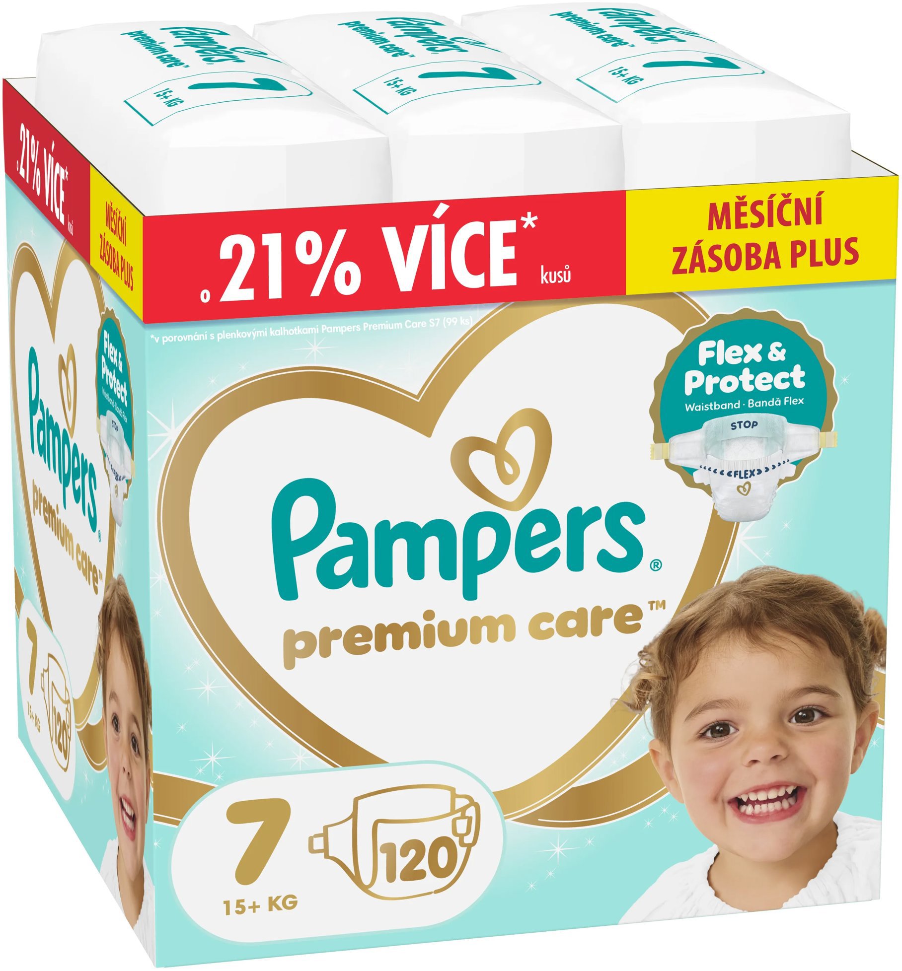 PAMPERS Premium Care veľ. 7 (120 ks)