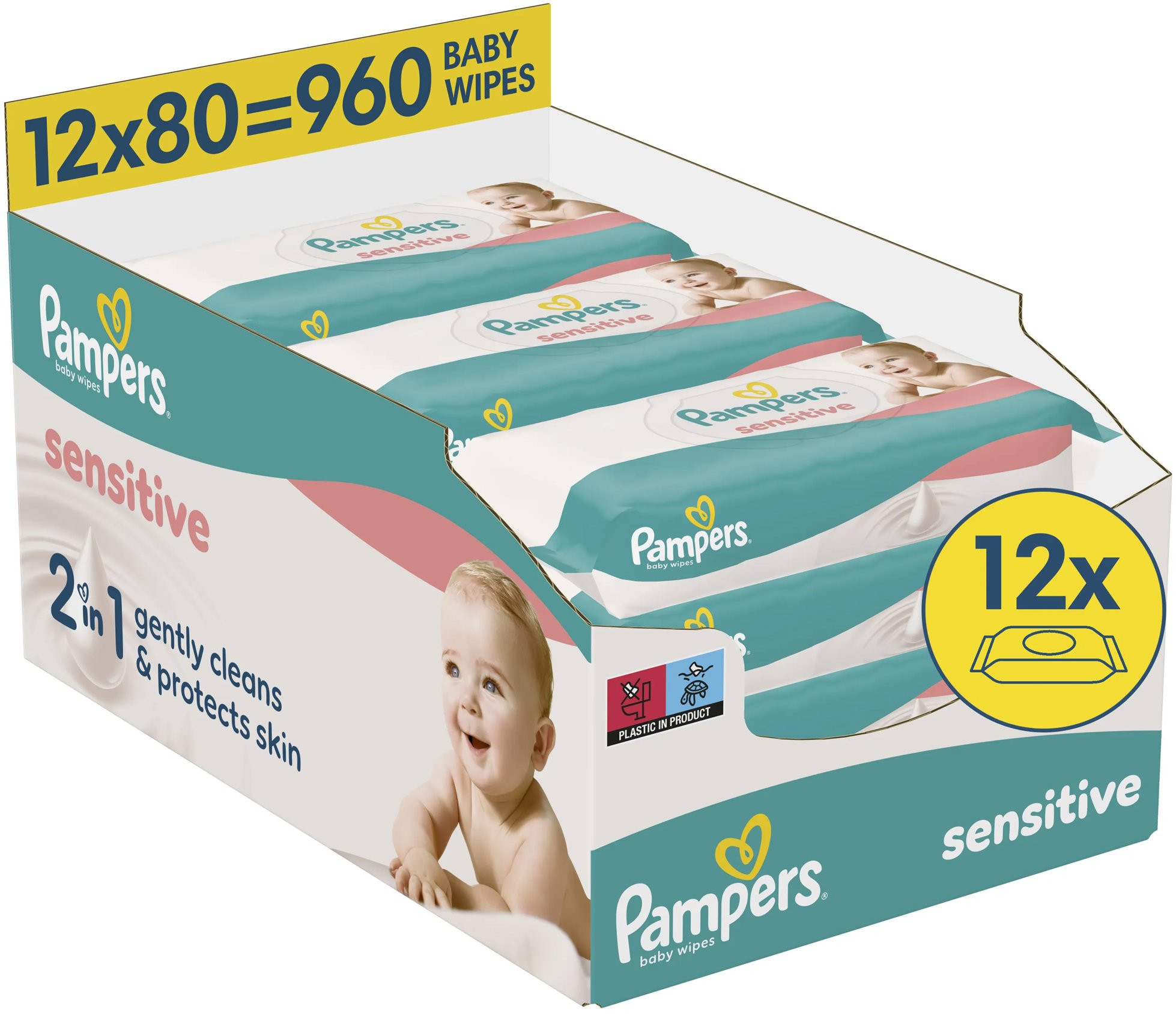 PAMPERS Sensitive 960 ks (12× 80 ks)
