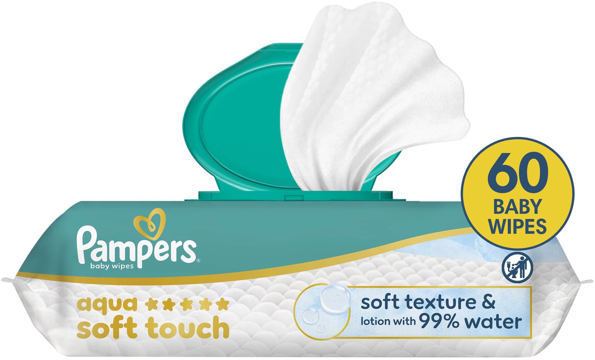 PAMPERS Aqua Soft Touch 60 ks