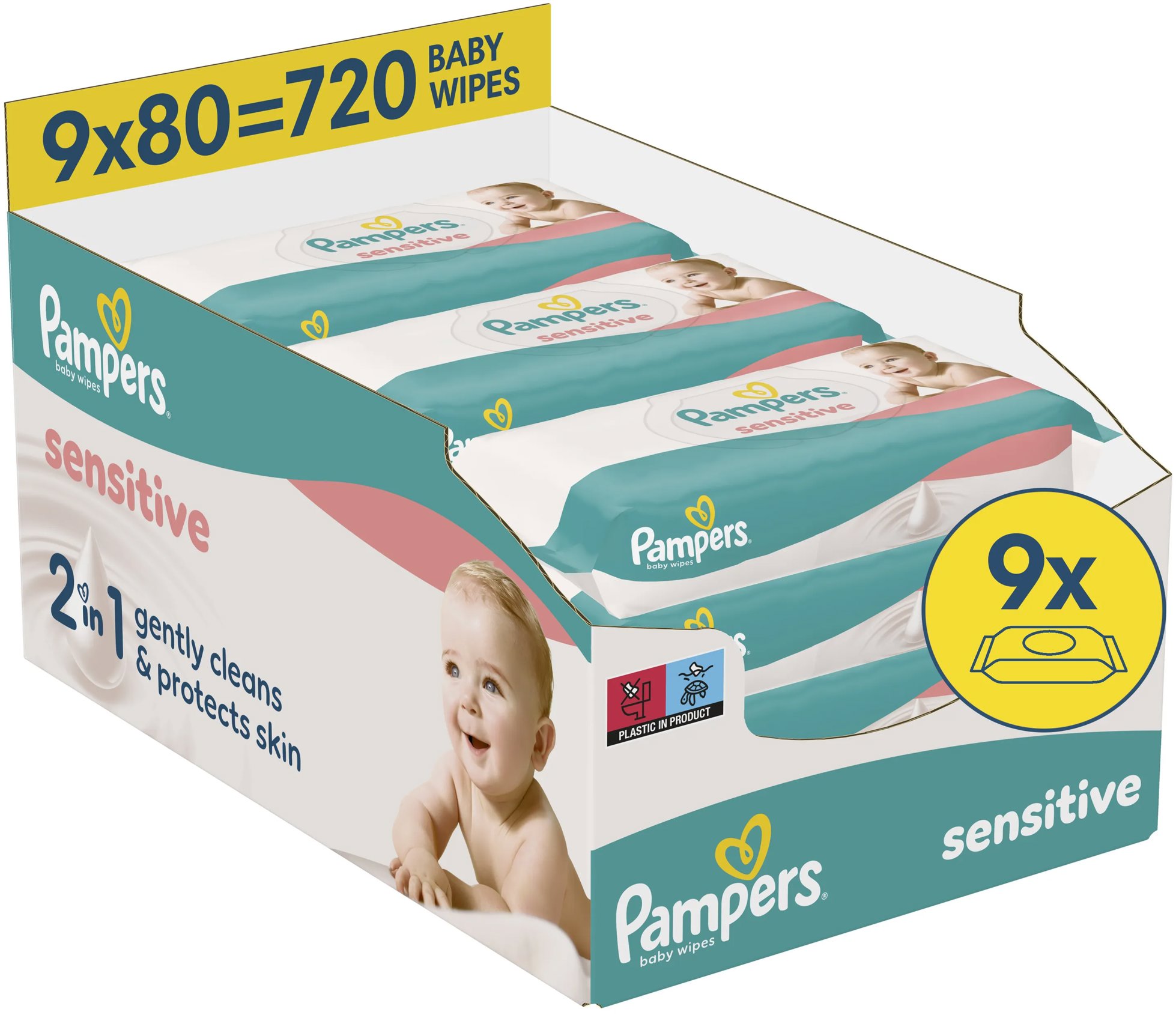 PAMPERS Sensitive 720 ks (9× 80 ks)