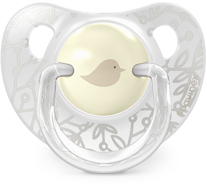 Suavinex Birdies anatomický silikón žltý, 0 – 6m, 2 ks