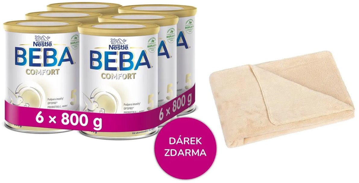 BEBA COMFORT 5 6× 800 g + Deka Bellatex béžová