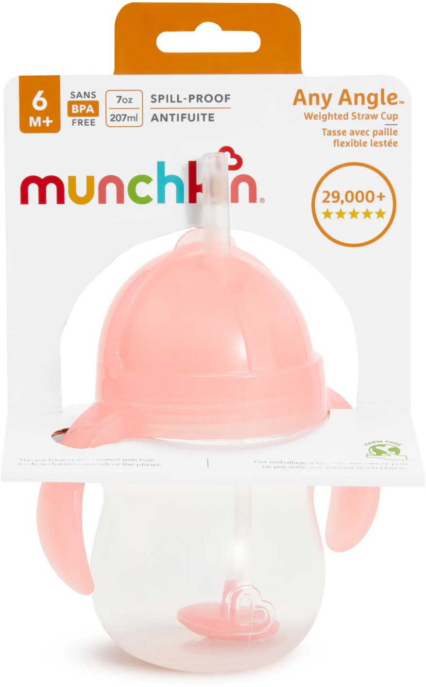Munchkin Click Lock™ Tip & Sip hrnček, 207 ml, 6m+, ružový