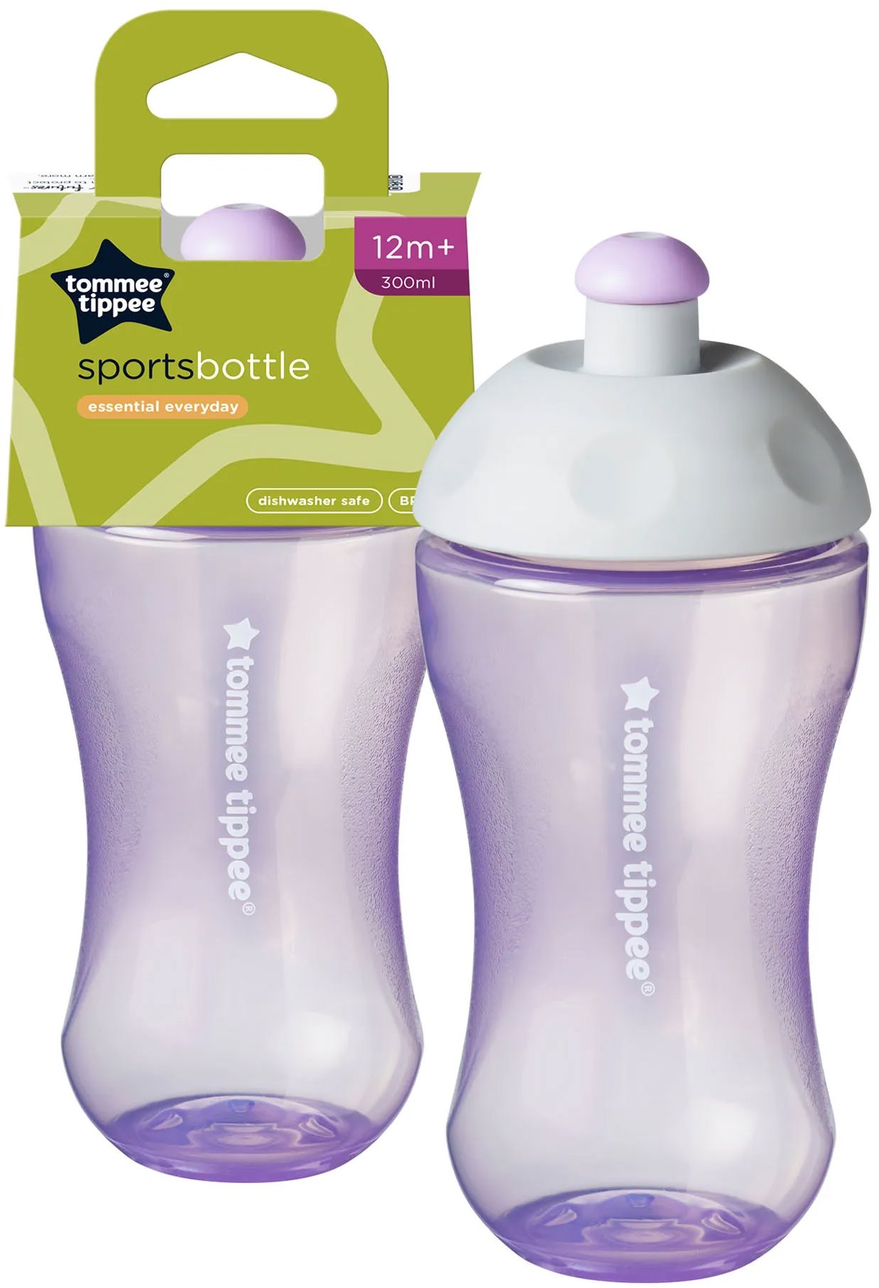 Tommee Tippee športová fľaša 300 ml, 12m+, modrá alebo fialová