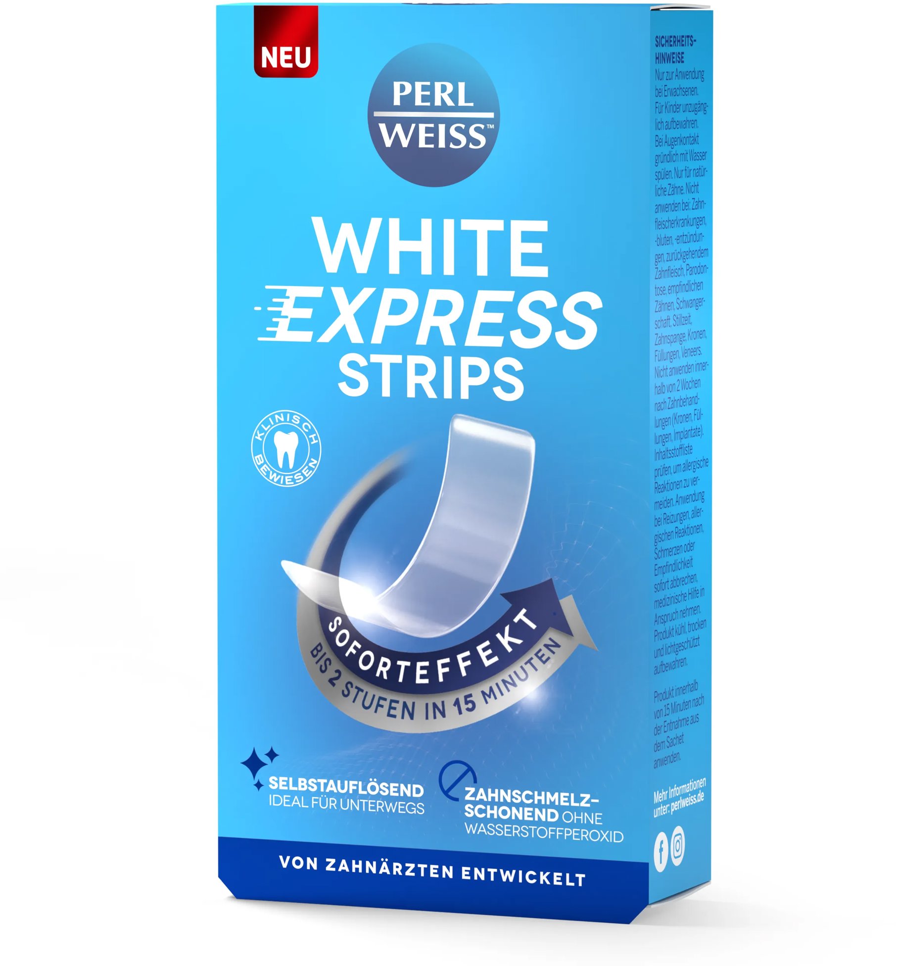 PERL WEISS Express bieliace pásky, 4 ks