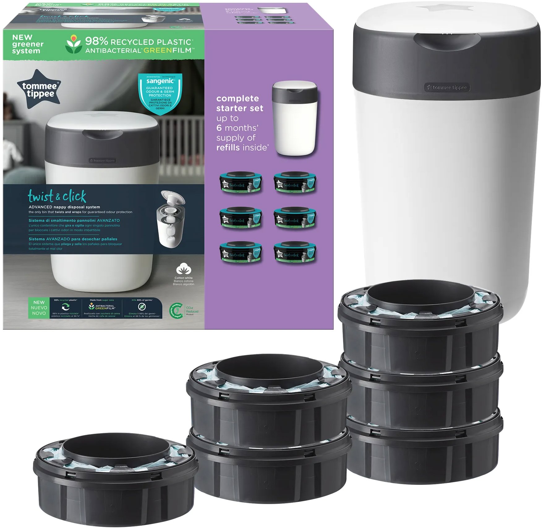 Tommee Tippee Twist & Click + 6 kaziet