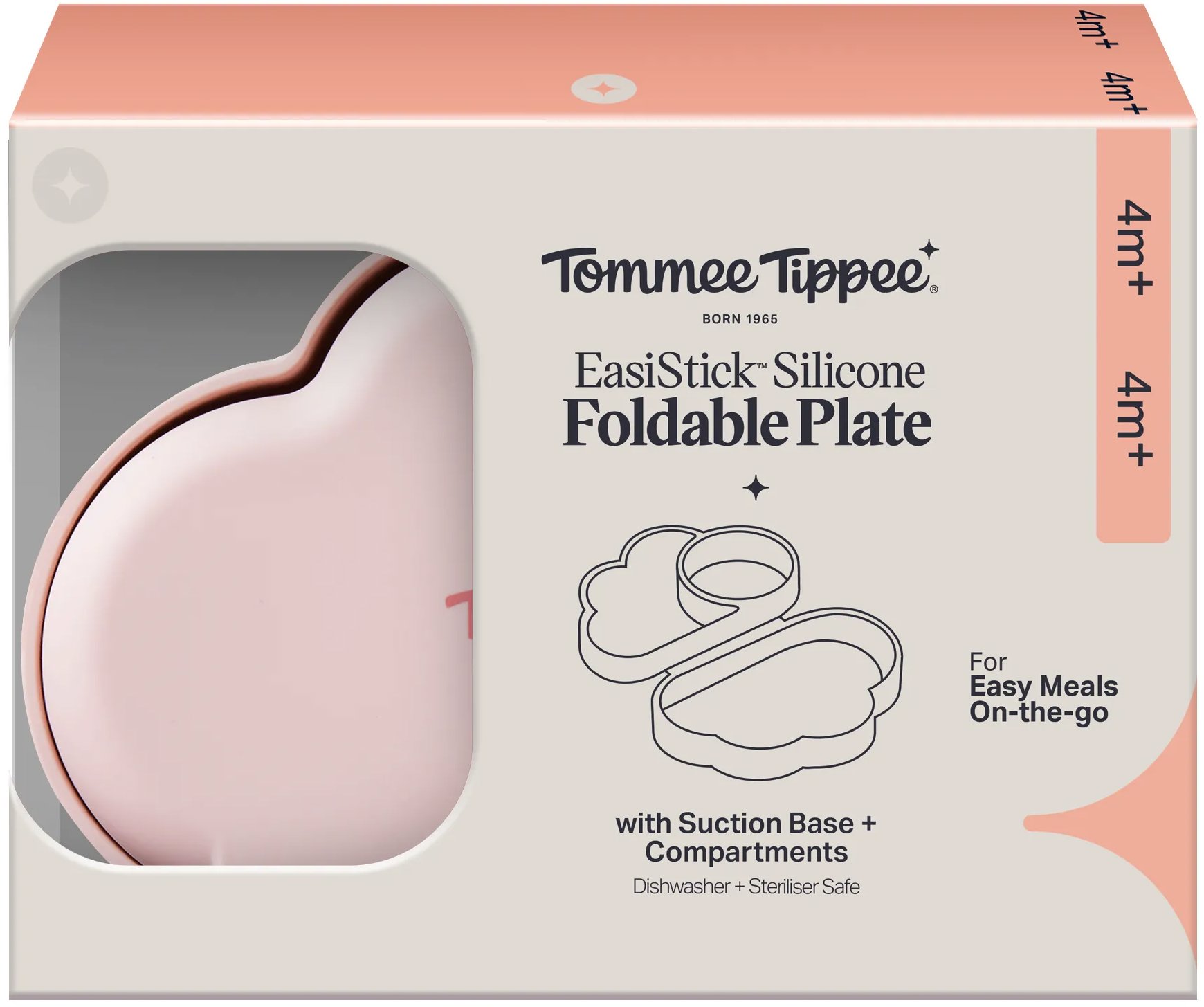 Tommee Tippee silikónová desiatová krabička, ružová