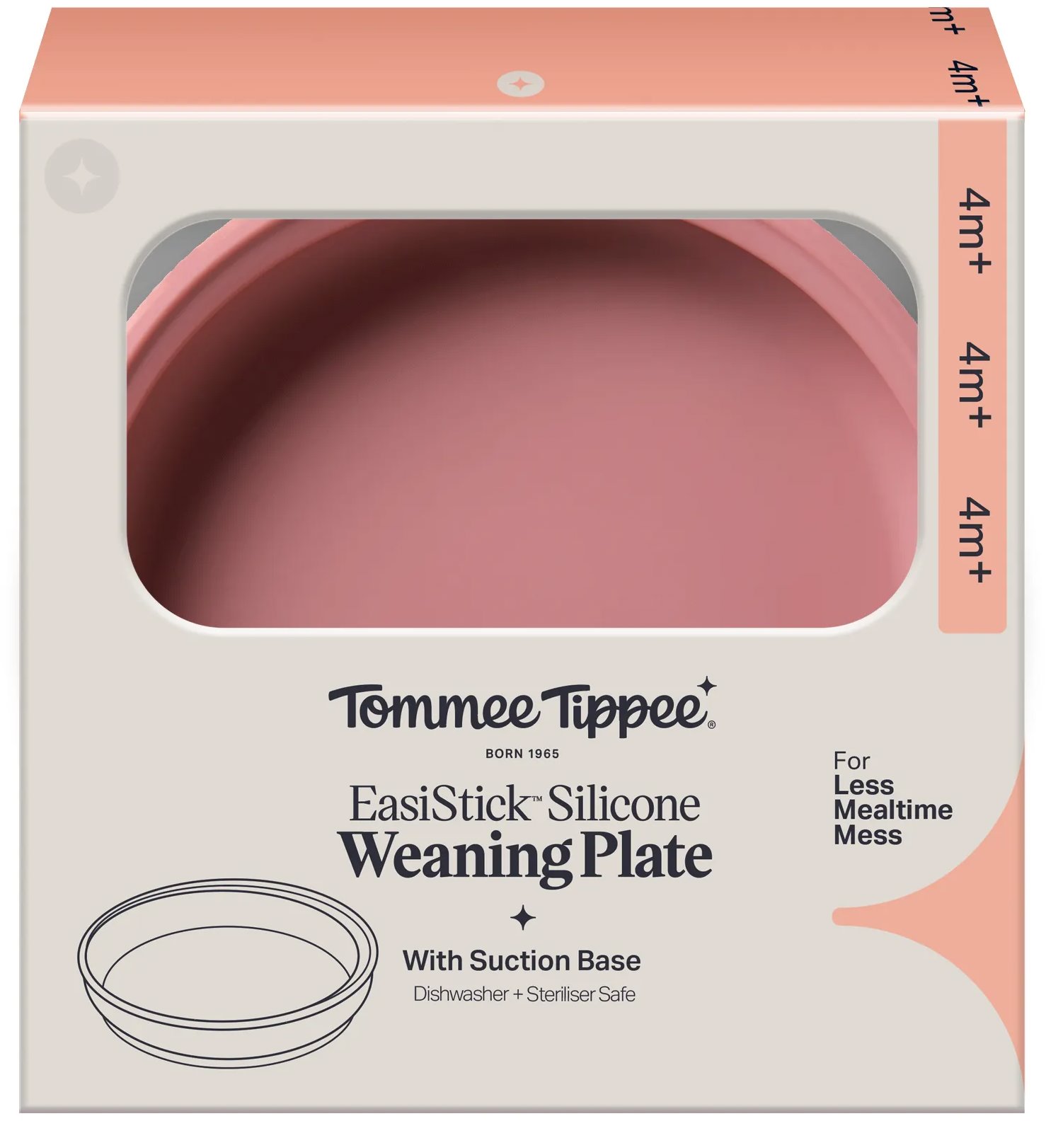 Tommee Tippee silikónový riad s prísavkou, ružový