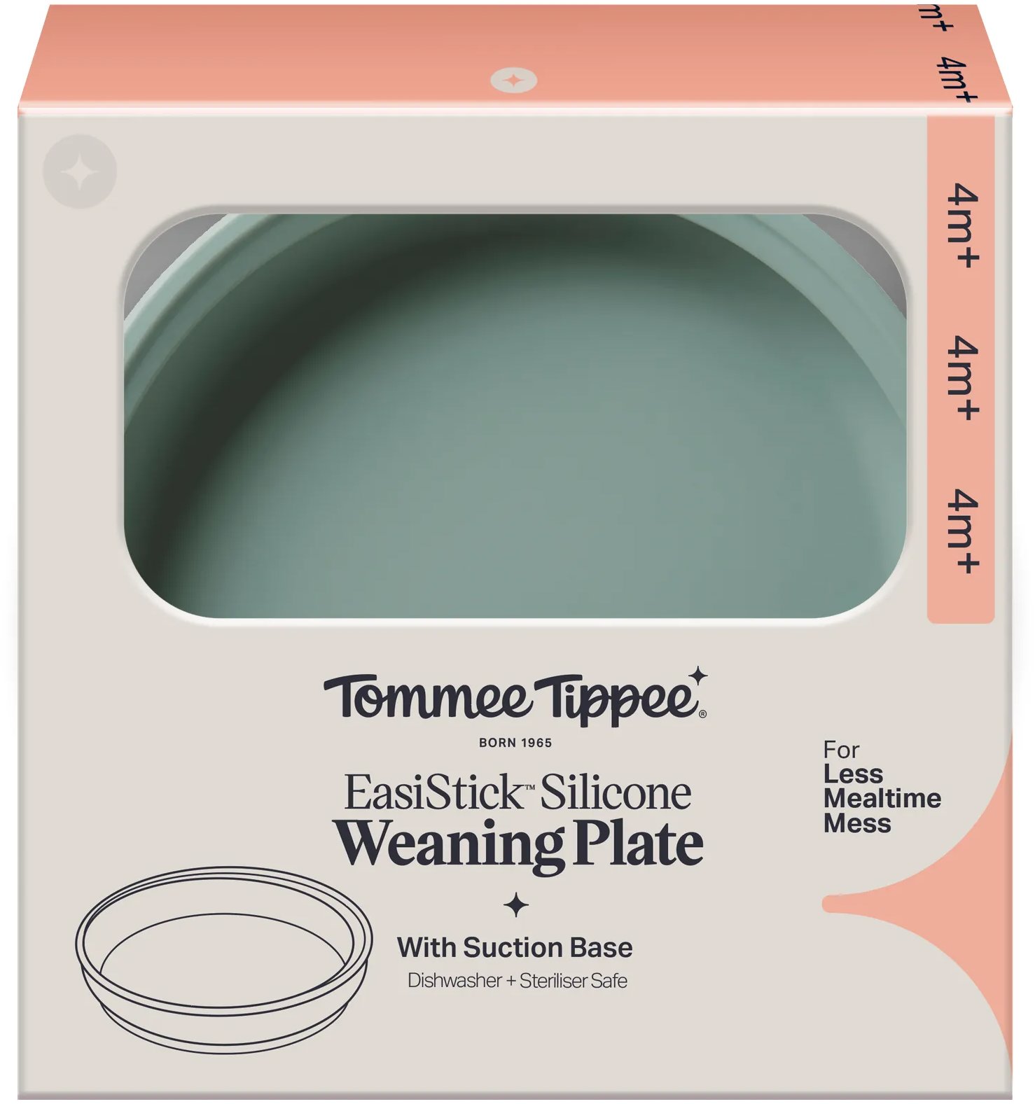Tommee Tippee silikónový riad s prísavkou, zelený