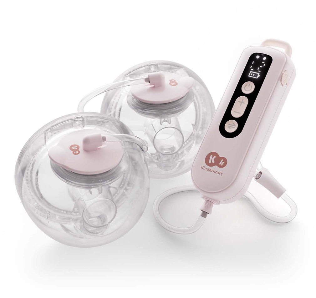 KINDERKRAFT Double Hands-Free Gentle Flow Pink